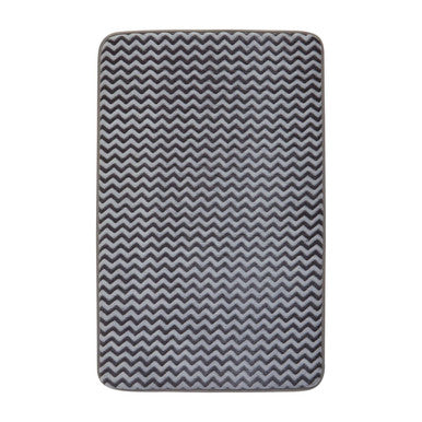 Orsina Soak Chevron Bath and Pedestal Mat Set – Modern Bathroom Decor