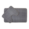 Orsina Soak Chevron Bath and Pedestal Mat Set – Modern Bathroom Decor