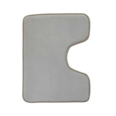 Orsina Light Grey Bath and Pedestal Mat Set | Non-Slip Cushioned Rugs