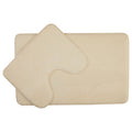 Orsina Soak Cream Finish Bath Mat Set | Luxury Plush Bathroom Mats