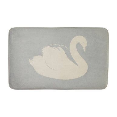 Orsina Soak Swan Bath Mat – Luxury Soft Cotton Modern Bathroom Rug