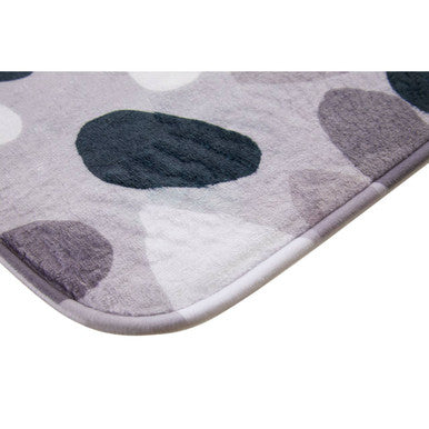 Orsina Soak Grey Pebble Bath Mat – Luxury Spa-Style Textured Cotton Mat