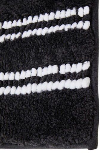 Orsina Soak Small Charcoal Grey Bath Mat – Plush Absorbent Cotton Rug