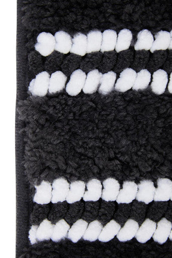 Orsina Soak Small Charcoal Grey Bath Mat – Plush Absorbent Cotton Rug