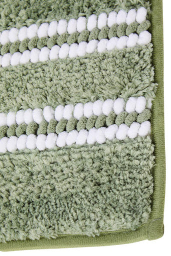Orsina Sage Green Bath Mat – Small Non-Slip Textured Bathroom Rug