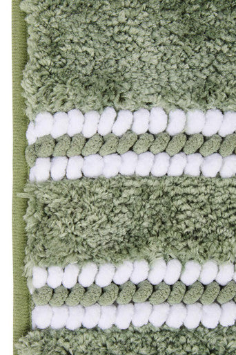 Orsina Sage Green Bath Mat – Small Non-Slip Textured Bathroom Rug