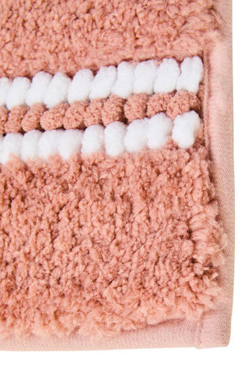 Orsina Small Dusky Pink Bath Mat – Plush Absorbent Bathroom Rug