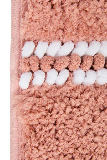 Orsina Small Dusky Pink Bath Mat – Plush Absorbent Bathroom Rug