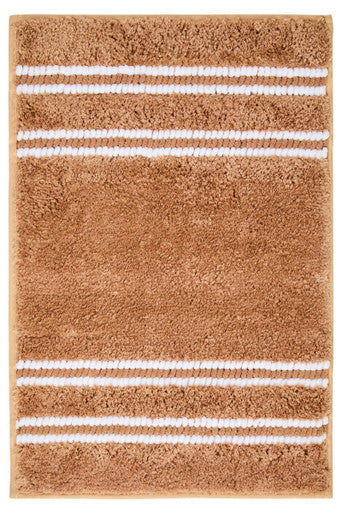 Orsina Small Camel Bath Mat – Non-Slip Textural Bathroom Rug, Brown