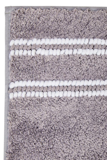 Orsina Small Light Grey Bath Mat – Plush Absorbent Cotton Rug