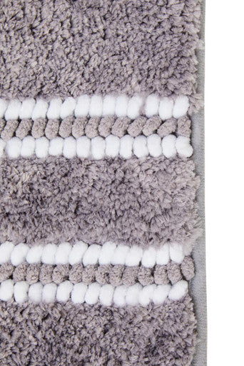Orsina Small Light Grey Bath Mat – Plush Absorbent Cotton Rug