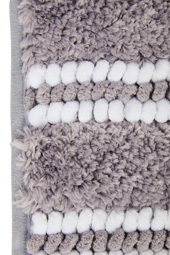 Orsina Small Light Grey Bath Mat – Plush Absorbent Cotton Rug