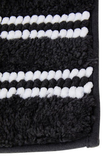 Orsina Charcoal Grey Bath Mat – Large Non-Slip Absorbent Bathroom Rug