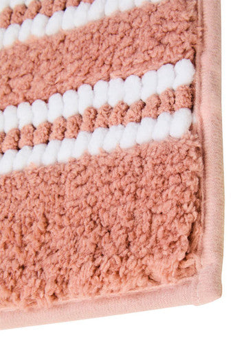 Orsina Large Dusky Pink Bath Mat – Plush Absorbent Cotton Bathroom Rug