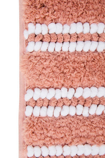 Orsina Large Dusky Pink Bath Mat – Plush Absorbent Cotton Bathroom Rug