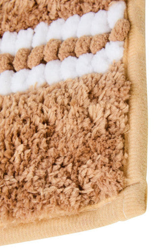 Orsina Soak Large Camel Bath Mat – Plush Absorbent Luxury Bathroom Rug