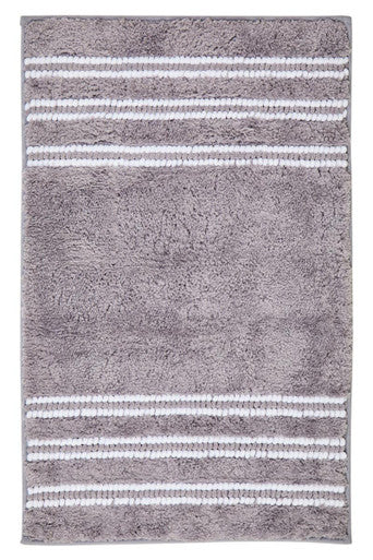 Orsina Soak Large Light Grey Bath Mat – Absorbent Plush Bathroom Rug