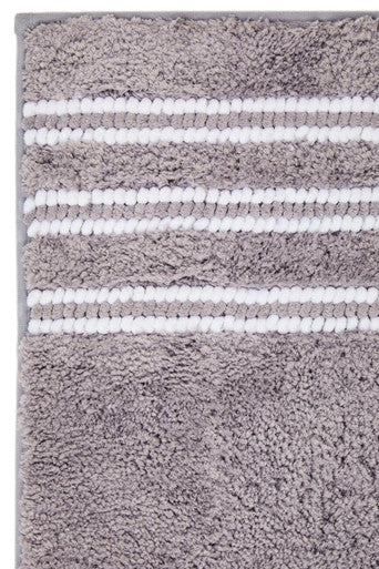 Orsina Soak Large Light Grey Bath Mat – Absorbent Plush Bathroom Rug