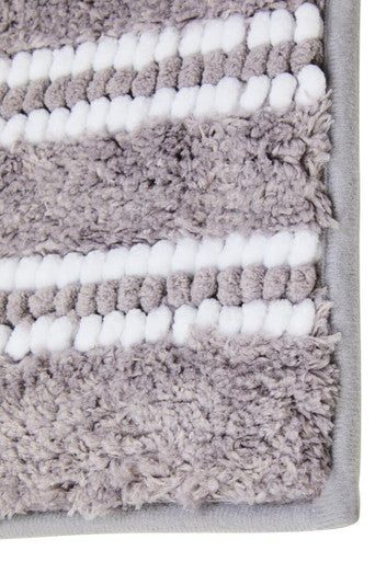 Orsina Soak Large Light Grey Bath Mat – Absorbent Plush Bathroom Rug