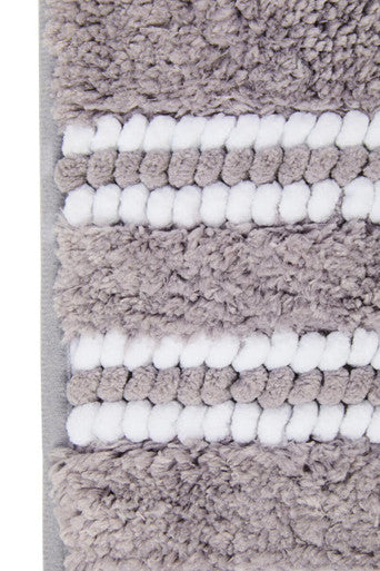 Orsina Soak Large Light Grey Bath Mat – Absorbent Plush Bathroom Rug