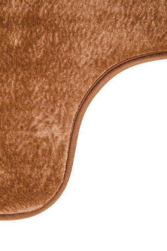 Orsina Camel Bath and Pedestal Mat Set – Plush Absorbent Bathroom Rugs