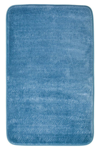 Orsina Denim Blue Bath and Pedestal Mat Set | Soft Absorbent Fabric