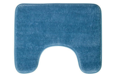 Orsina Denim Blue Bath and Pedestal Mat Set | Soft Absorbent Fabric