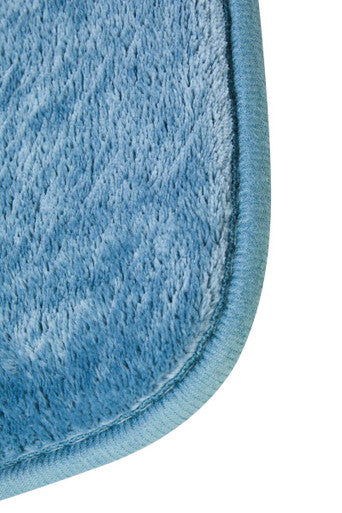 Orsina Denim Blue Bath and Pedestal Mat Set | Soft Absorbent Fabric