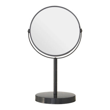 Orsina Marisha Grey Metal Swivel Table Mirror | Small Vanity Mirror