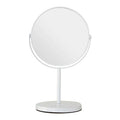 Orsina Marisha White Metal Swivel Table Mirror | Large Vanity Mirror