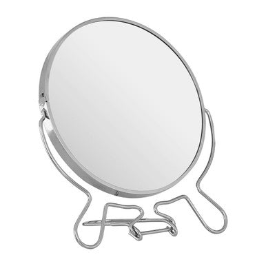 Orsina Mison Two Sided Shaving Mirror – Silver Effect Grooming Mirror
