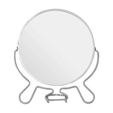 Orsina Mison Two Sided Shaving Mirror – Silver Effect Grooming Mirror