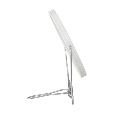 Orsina Mison White Metal Large Shaving Mirror | Modern Vanity Mirror
