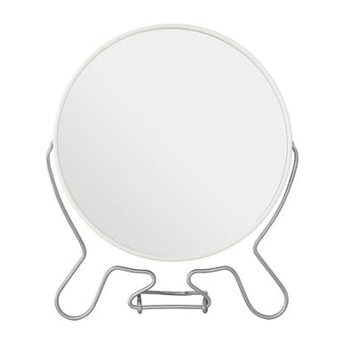 Orsina Mison White Metal Large Shaving Mirror | Modern Vanity Mirror