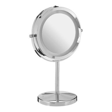 Orsina Clara LED Table Mirror – Chrome Illuminated Vanity Mirror