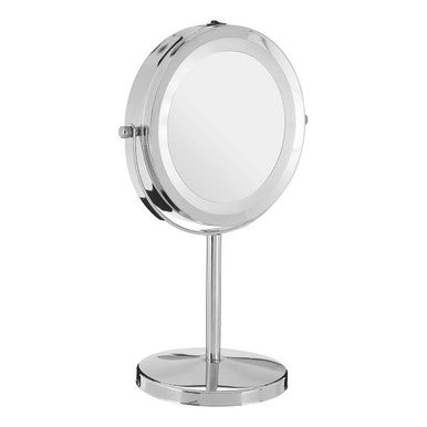 Orsina Clara LED Table Mirror – Chrome Illuminated Vanity Mirror