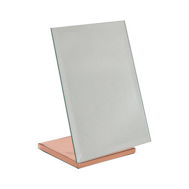 Orsina Clara Rose Gold Table Mirror | Modern Vanity Dressing Table Mirror