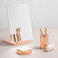 Orsina Clara Rose Gold Table Mirror | Modern Vanity Dressing Table Mirror