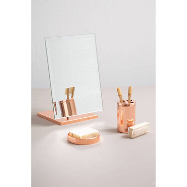 Orsina Clara Rose Gold Table Mirror | Modern Vanity Dressing Table Mirror