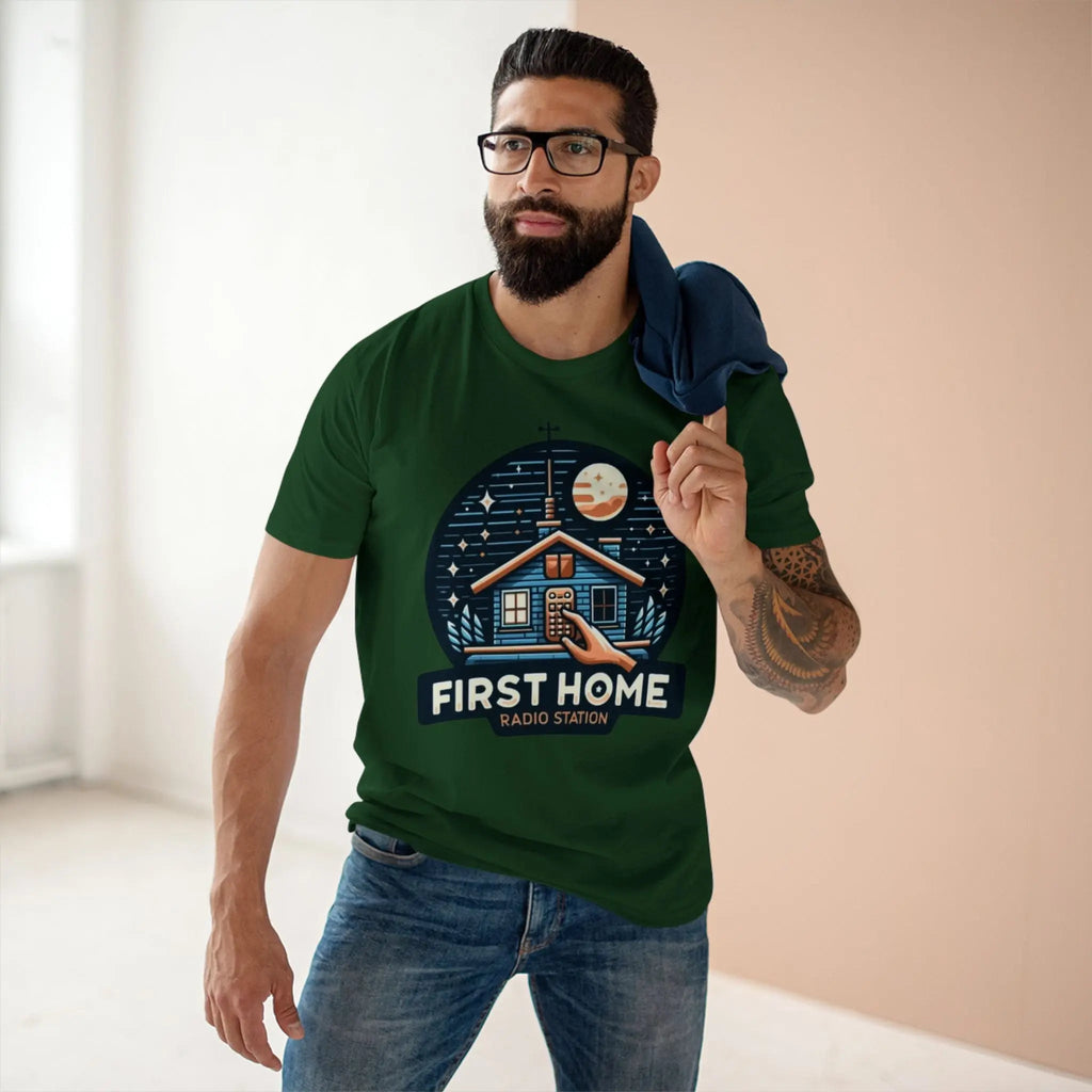 First Home Radio Station Graphic Tee - Celebrate Unity and Nostalgia