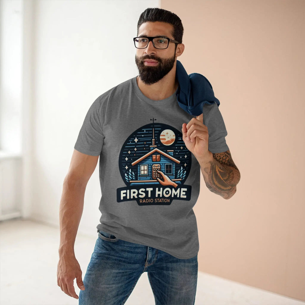 First Home Radio Station Graphic Tee - Celebrate Unity and Nostalgia