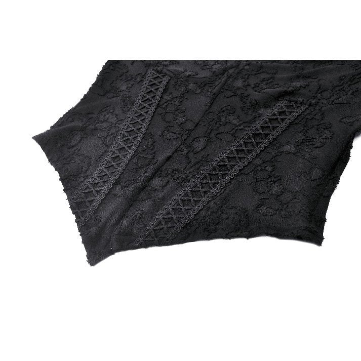 Dark in Love Zuri Gothic Lace Top – Romantic Bell-Sleeve Layered Cuff