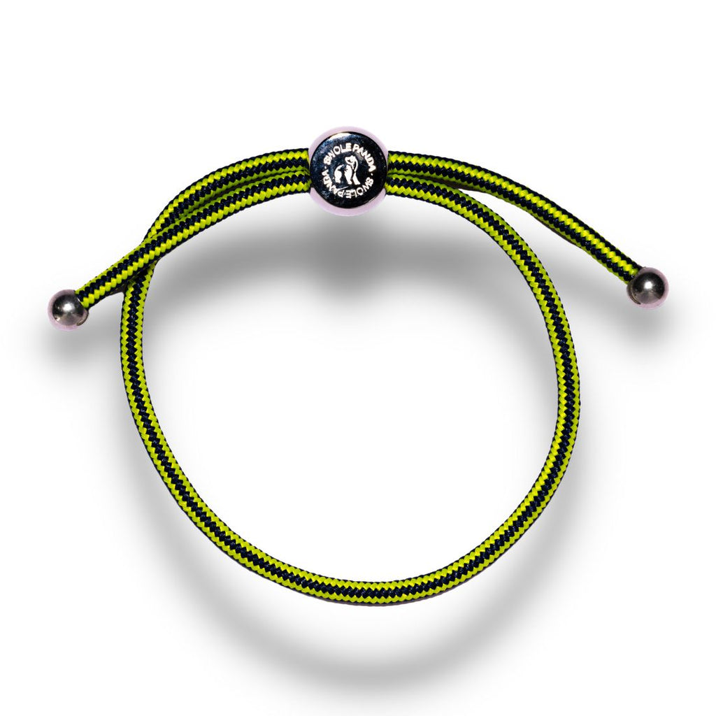 Swole Panda Lime Green Stripe Recycled Rope Bracelet – Unisex Jewelry