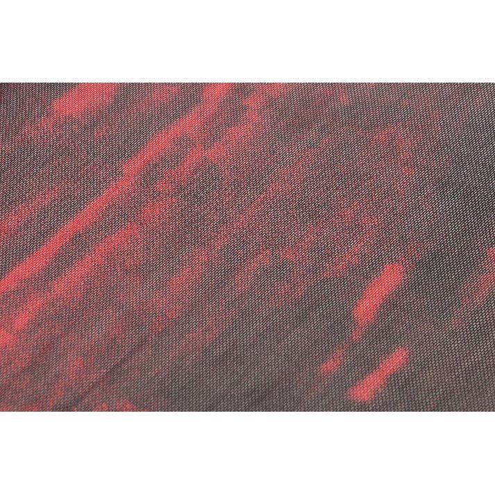 Dark in Love Carson Black and Red Tie-Dye Mesh Gothic Basic Top