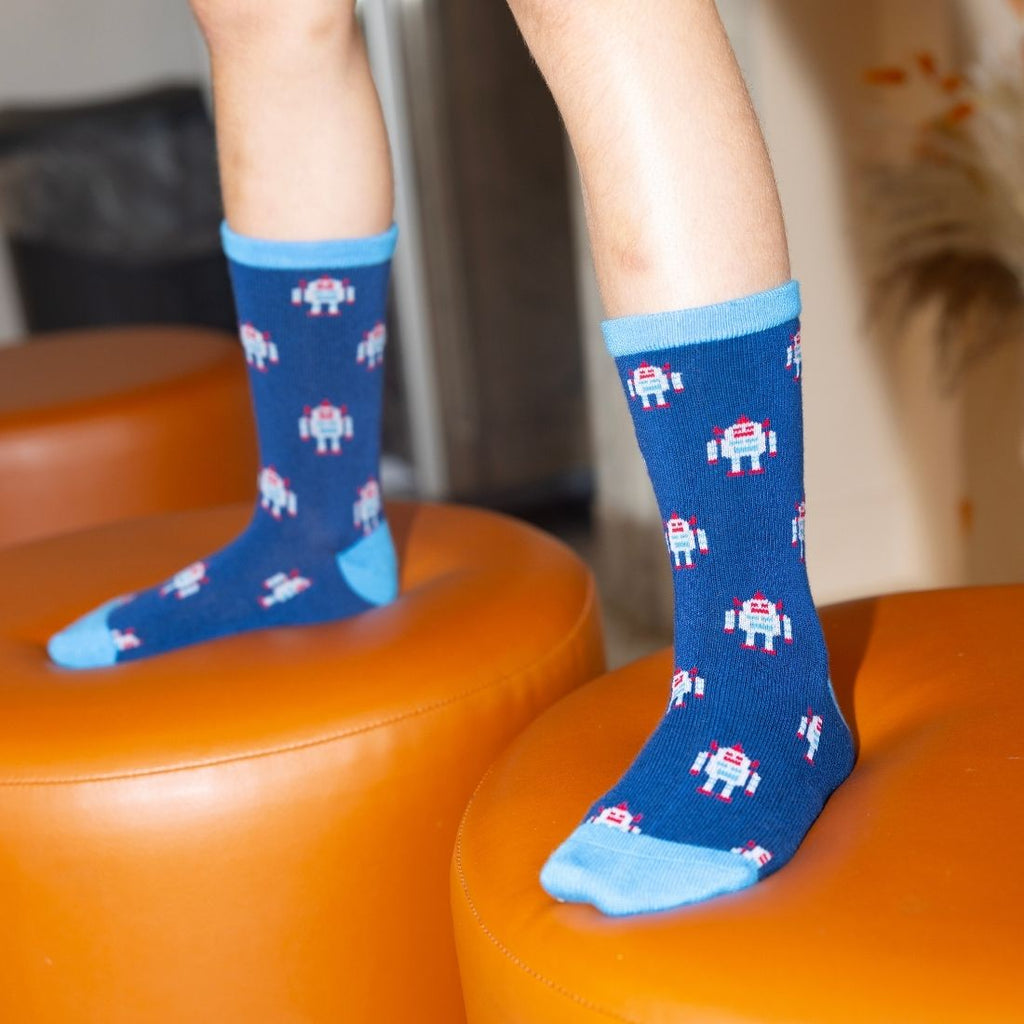 Swole Panda Robot Bamboo Socks – Fun Novelty Socks for Adults & Kids