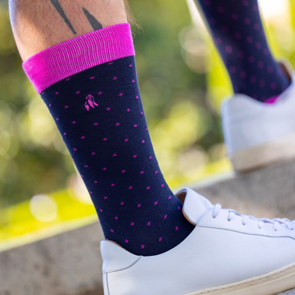 Swole Panda Spotted Pink Bamboo Socks – Breathable and Soft Footwear