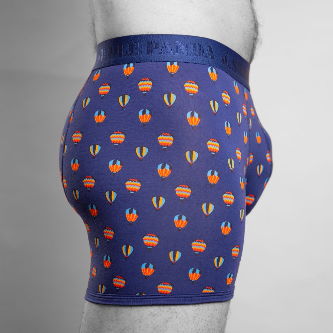 Swole Panda Bamboo Boxers – Hot Air Balloon Print Breathable Underwear