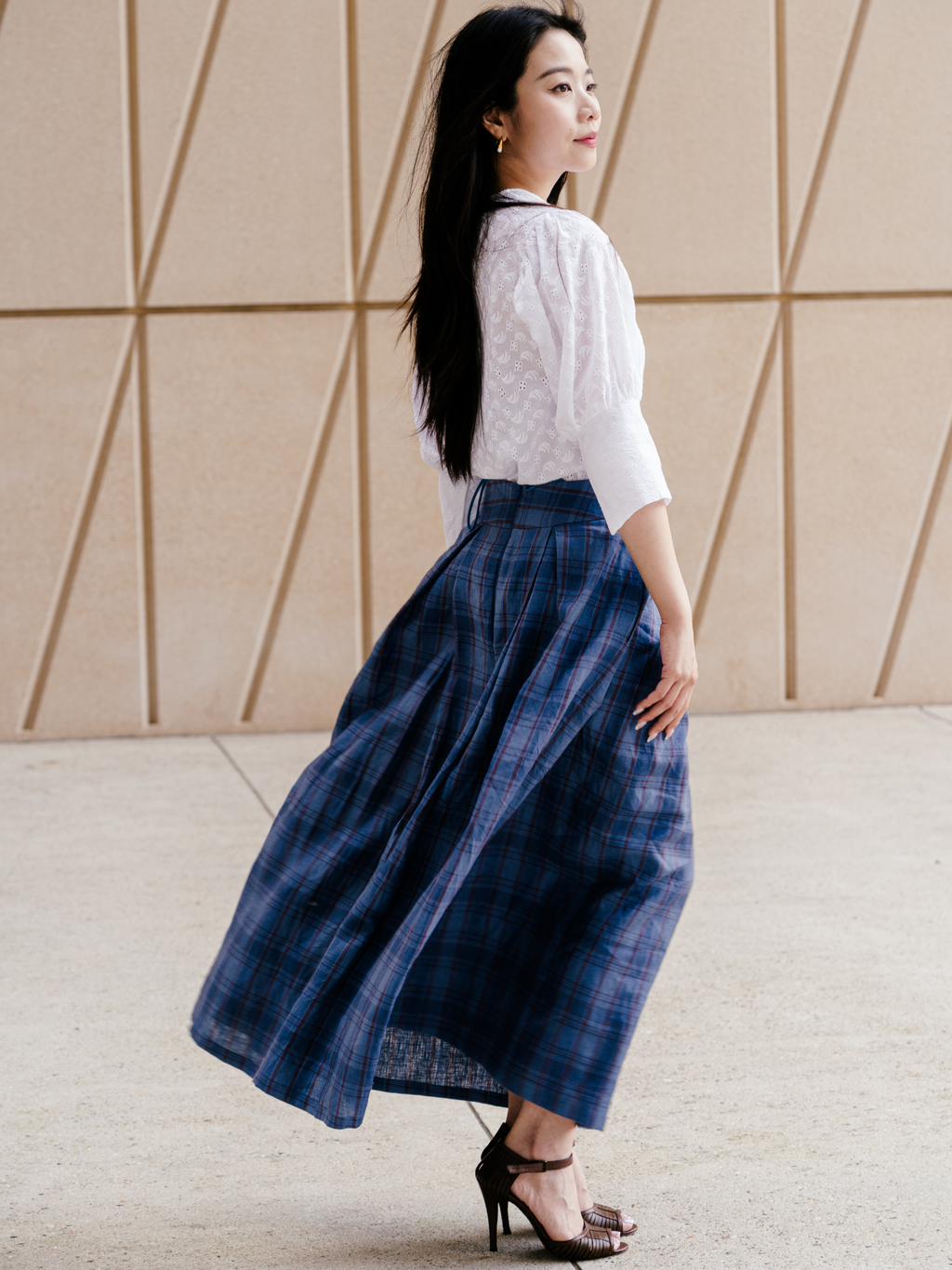 No More Nobody Valery High-Waisted Organic Irish Linen Maxi Skirt