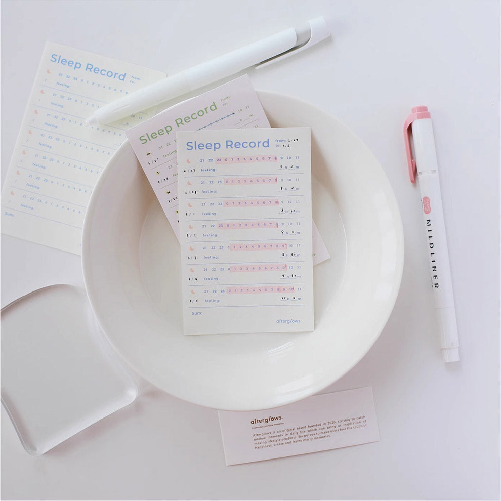 Sleep Tracker Memo Pad by LuLuFun Studio - 60 Sheet Sleep Record Notes