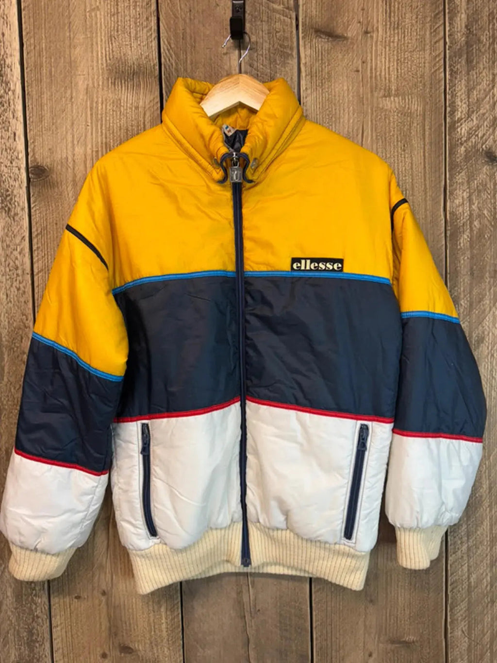 Original 1980s Vintage Elllese Ski Jacket Coat Mens Large Penguin Logo 1968-75